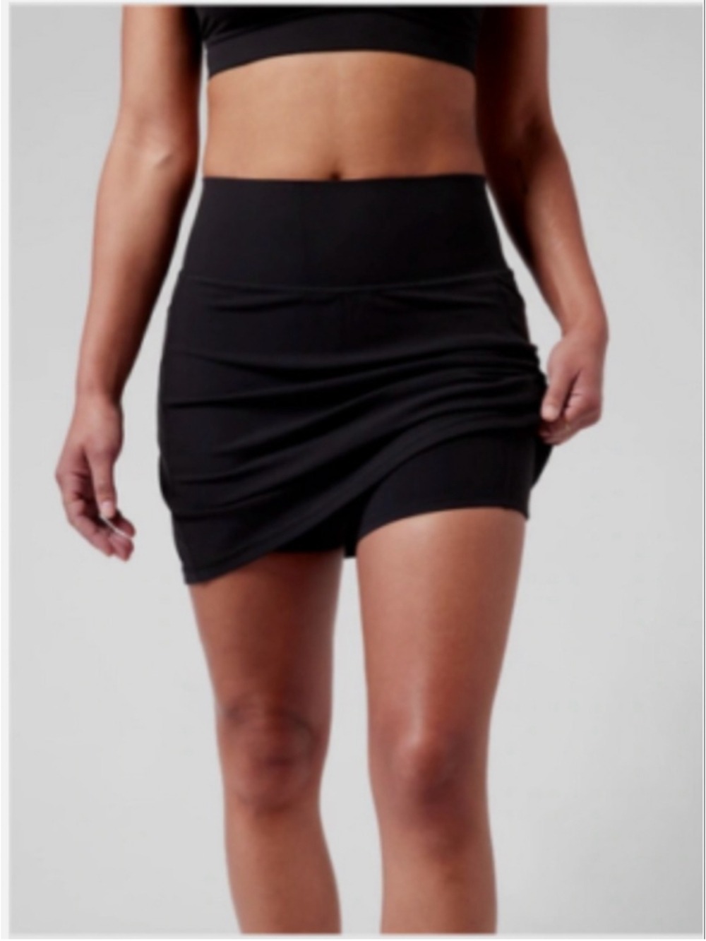 Women's Athleta Black Salutation Stash High Rise Skort S